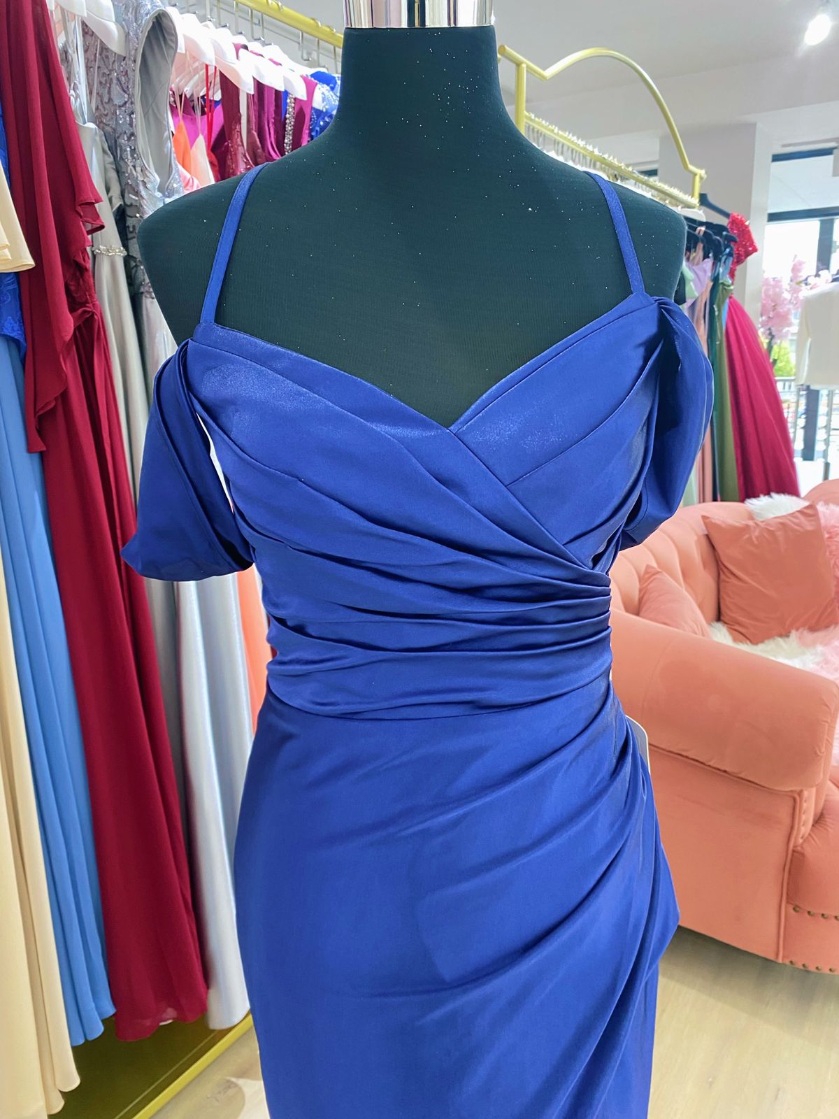 Satin bridesmaid evening dress. - Image 3