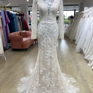Georgianna, long sleeve mermaid wedding gown