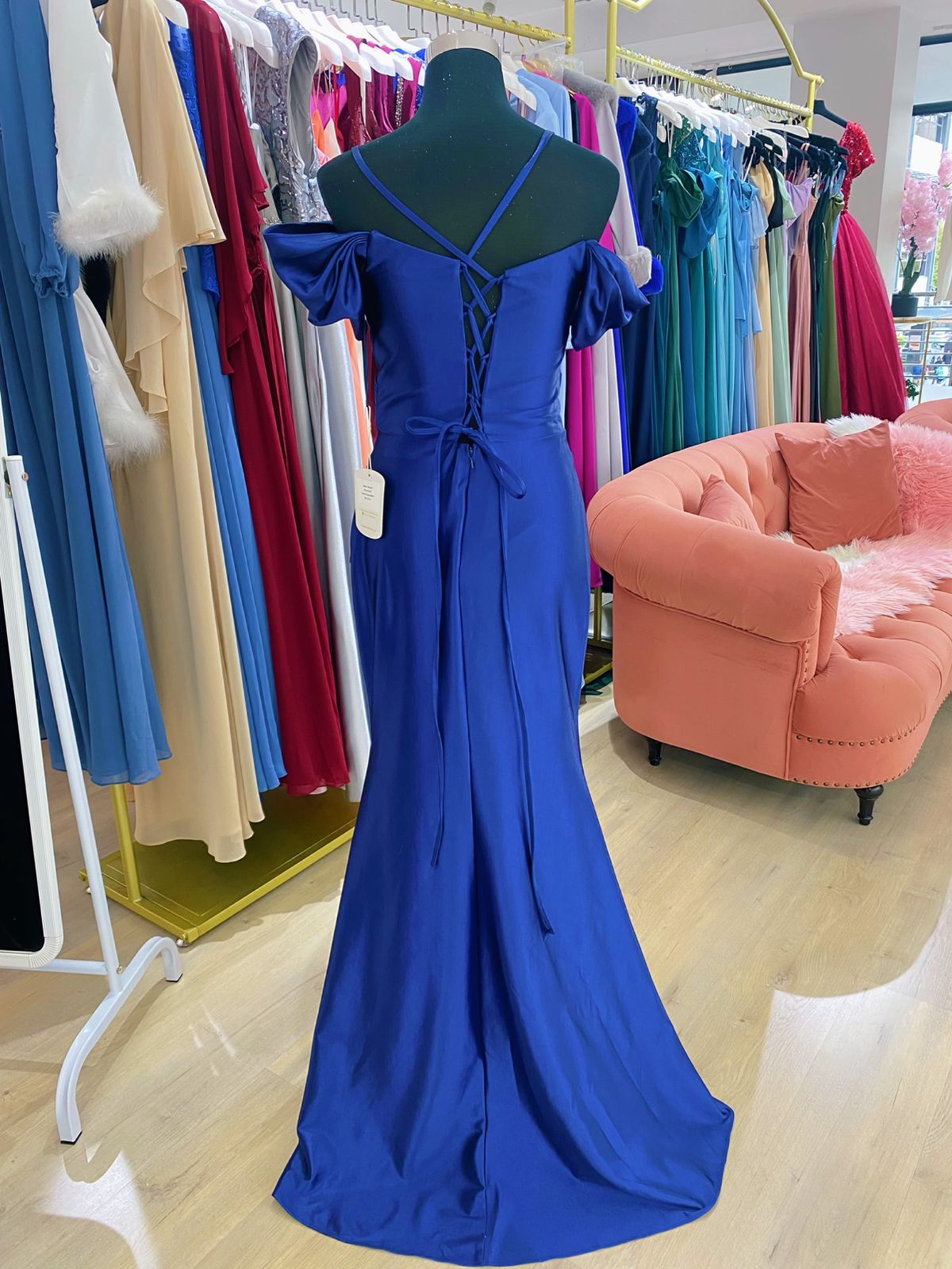 Satin bridesmaid evening dress. - Image 4