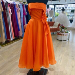 Tea length evening dress
