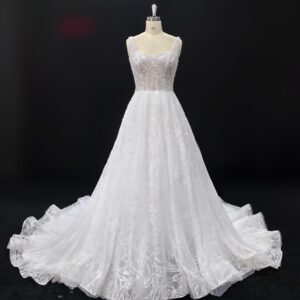 Yolanda , pearl detailed A-line wedding dress