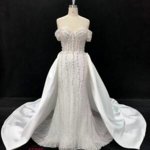 ( Rental) Gywenth pearl detailed mermaid wedding dress