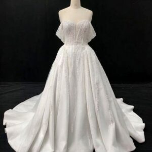 Lucena, pearl beaded ballgown weddingdress